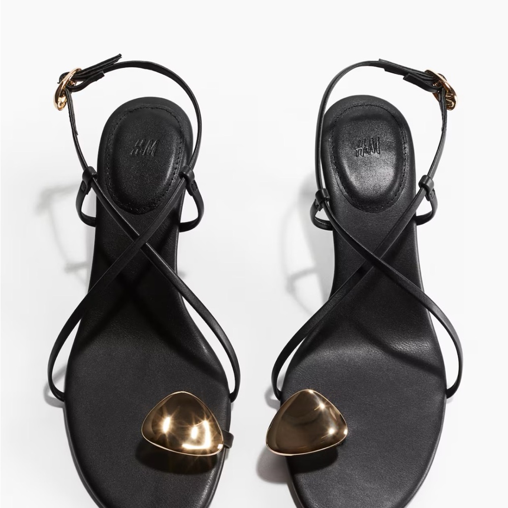 H&M Black and Gold Women's Sandals NWT